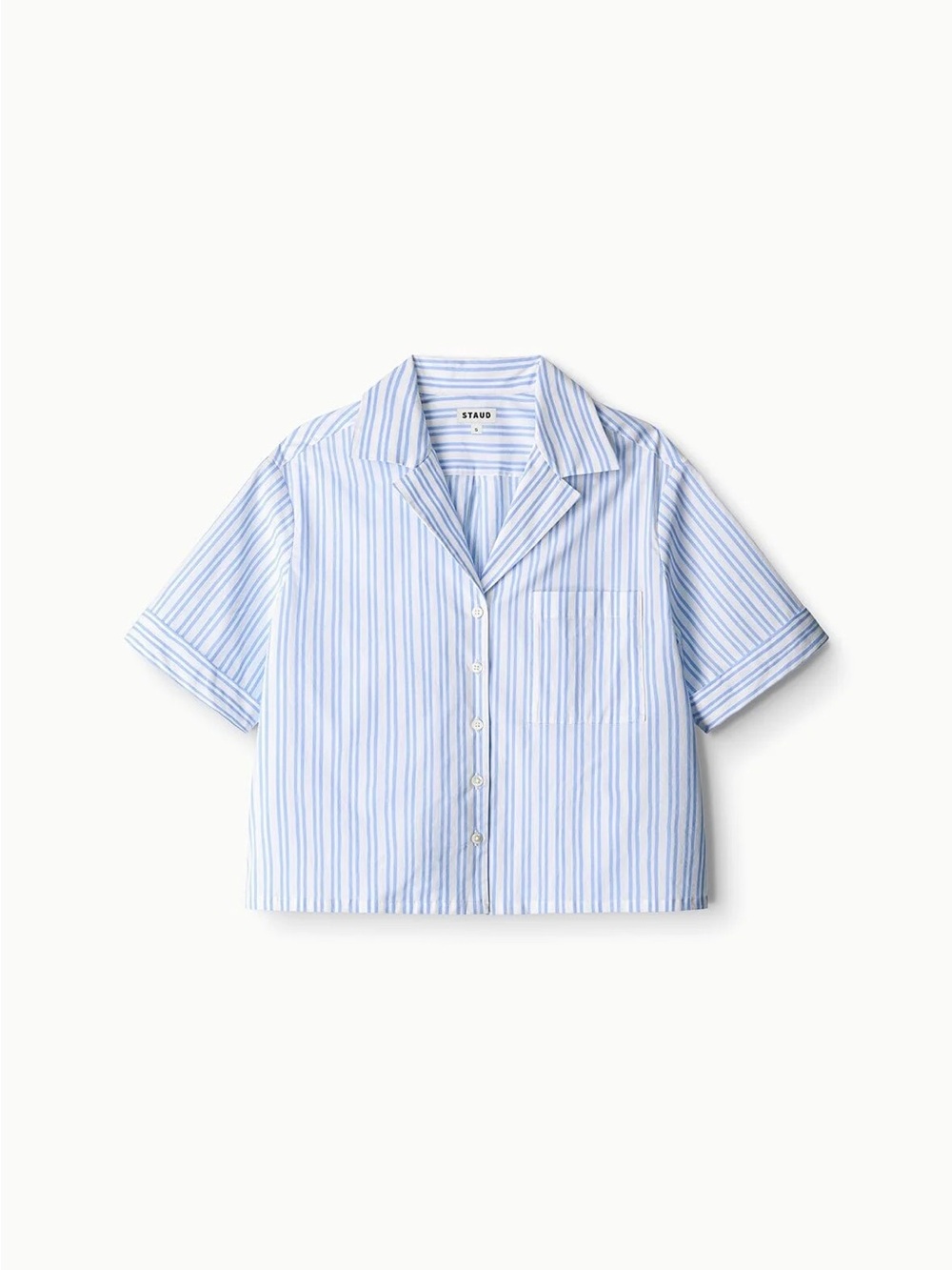 STAUD Gabi Shirt in Mist Stripe